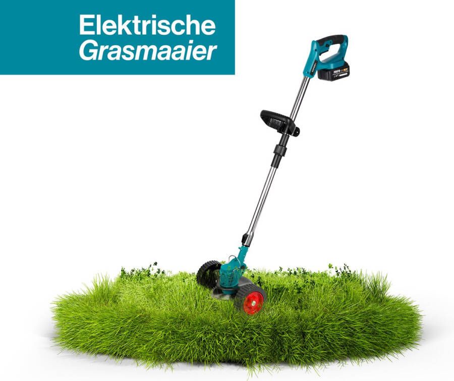 Corbeta grastrimmer Kantensnijder elektrisch Bosmaaier opvouwbaar Trimmer 2 accu's Grasmaaier 180 graden draaibaar