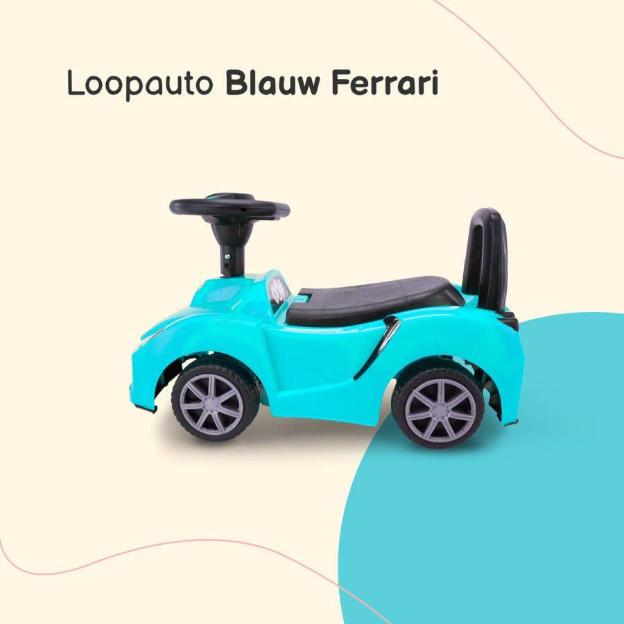 Corbeta Loopauto Ferrari Baby Blauw Loopwagen Speelgoed auto Bestseller