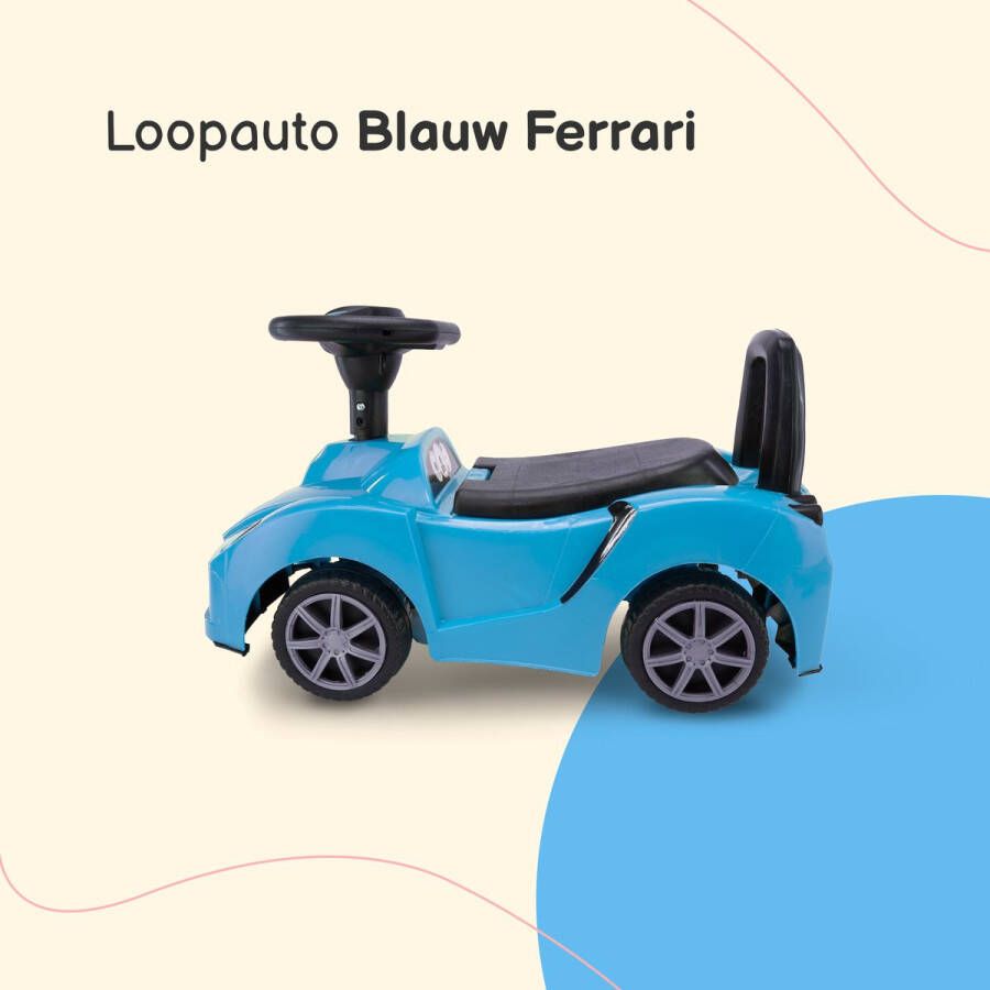 Corbeta Loopauto Ferrari Blauw Loopwagen Speelgoed auto Bestseller