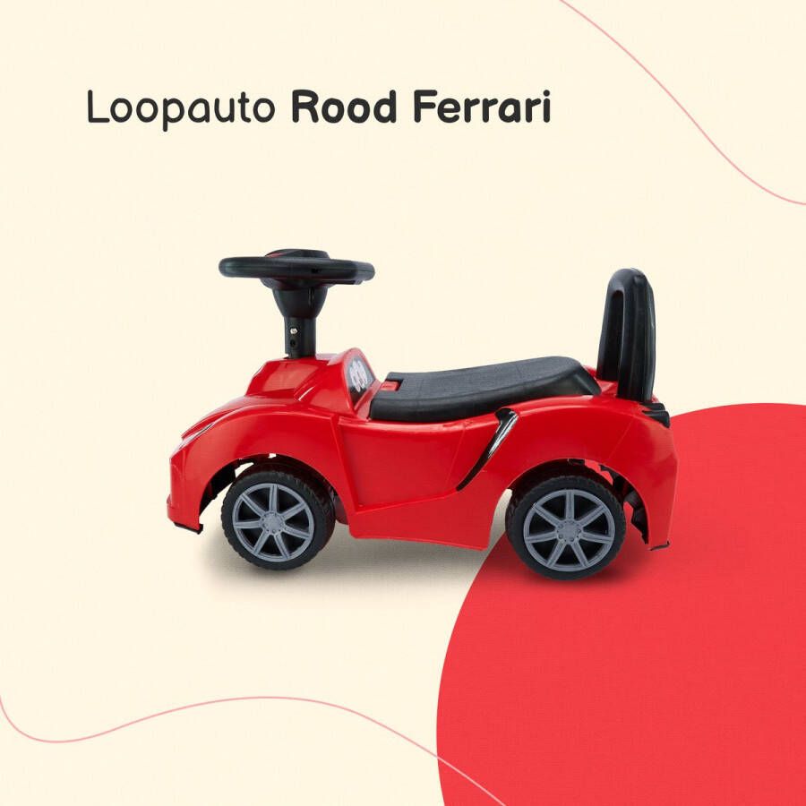 Corbeta Loopauto Ferrari Rood Loopwagen Speelgoed auto Bestseller