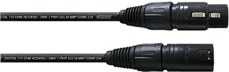 Cordial DMX AES EBU Kabel XLR 5m schwarz DMX kabels