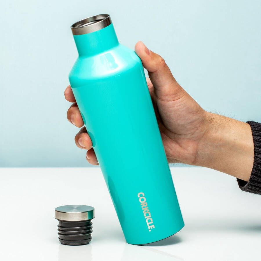 Corkcicle Canteen 475ml 16oz turqoise Roestvrijstaal Thermosfles 3wandig