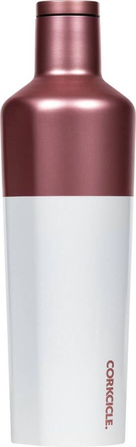Corkcicle Canteen 750ml-Color Block Modern Rose- 25oz. Waterfles en Thermosfles 3wandig 25uur koud en 12uur warm BPA vrij grote opening voor ijsklontjes