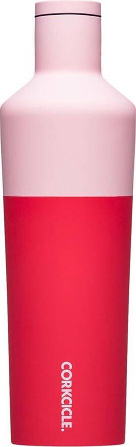 Corkcicle Canteen 750ml Color Block Shortcake Roestvrijstaal 25oz. Waterfles en Thermosfles 3wandig 25uur koud en 12uur warm BPA vrij grote opening voor ijsklontjes