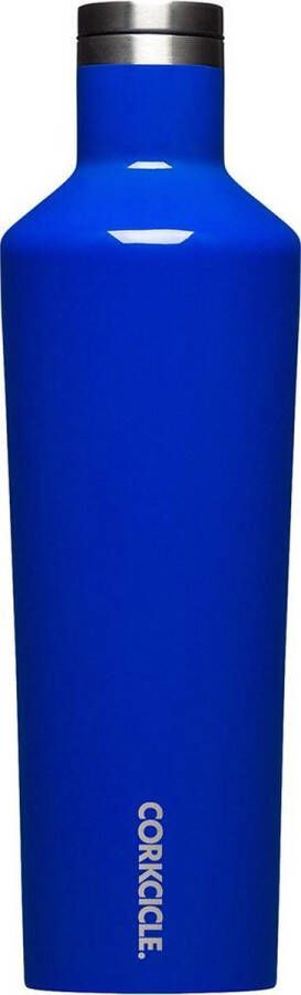 Corkcicle Canteen 750ml Gloss Cobalt Roestvrijstaal 25oz. Waterfles en Thermosfles 3wandig 25uur koud en 12uur warm BPA vrij grote opening voor ijsklontjes