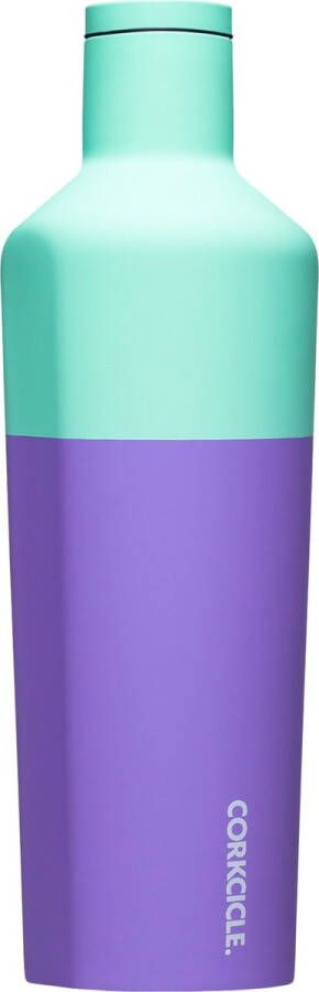 Corkcicle Thermos Drinkfles COLOUR BLOCK MINT BERRY 25oz. 750ml Canteen Rvs Lila Turquoise Colorblock Series Roestvrijstaal RVS
