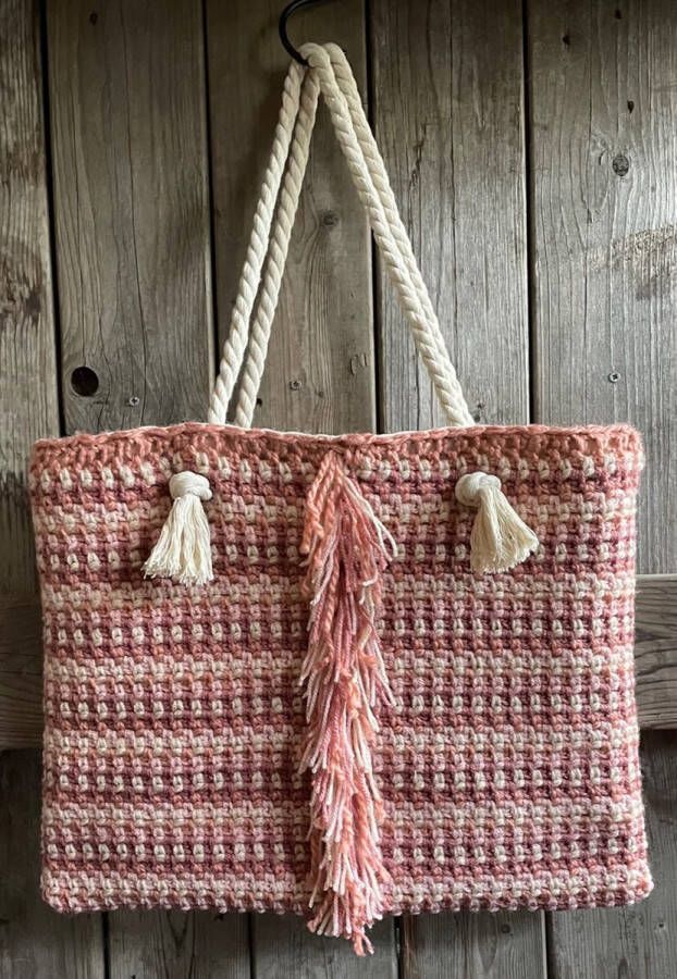 Corneeltje Wol HAAKPAKKET TAS PINK MOSS