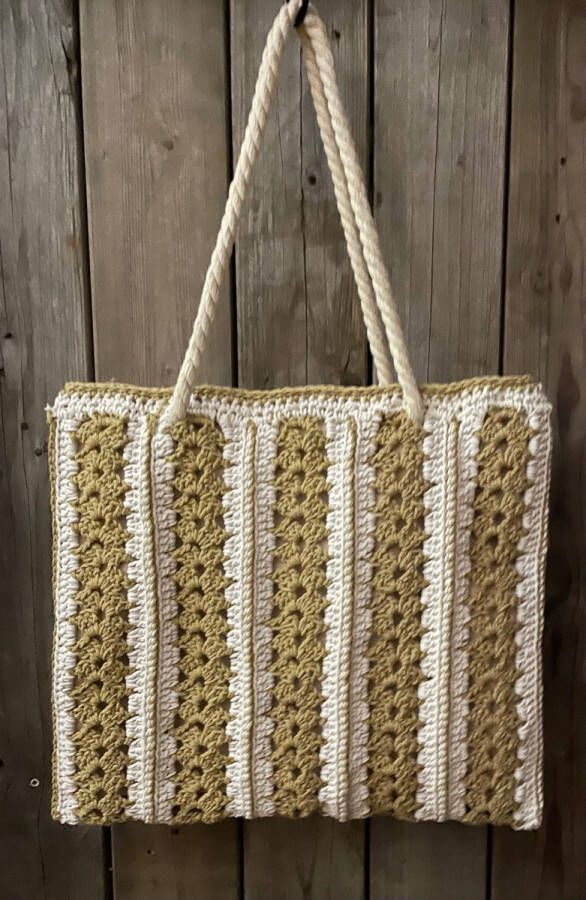 Corneeltje wol Ice yarns HAAKPAKKET TAS COTTON MACRAME HAKEN