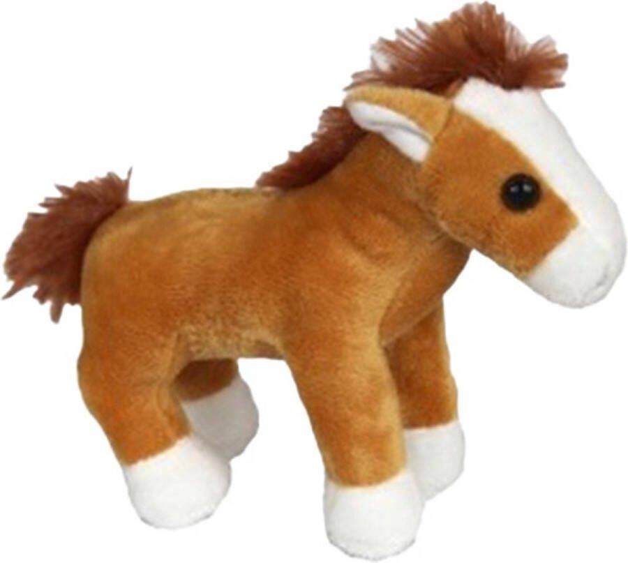 Merkloos Cornelissen pluche knuffeldier paardje lichtbruin 19 cm boerderijdieren Paarden knuffels Knuffel boederijdiere