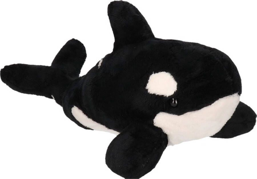 Cornelissen Pluche zwart witte orka knuffel 36 cm Orka zeedieren knuffels Speelgoed voor kinderen
