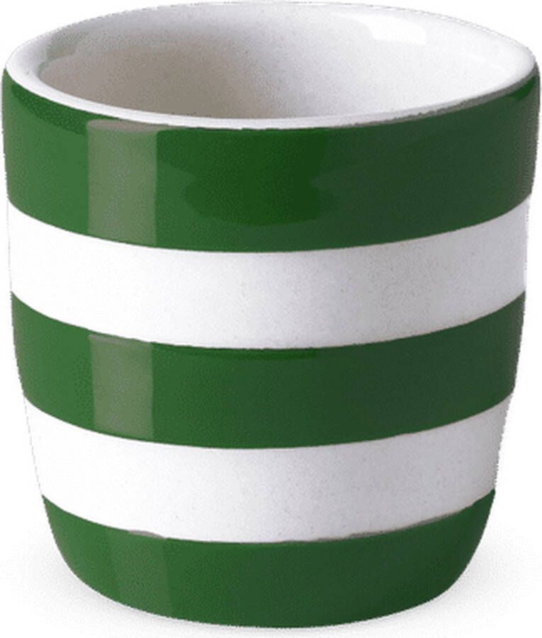 Cornishware Adder Green Egg Cup Eierdopje aardewerk groen servies strepen eierdop