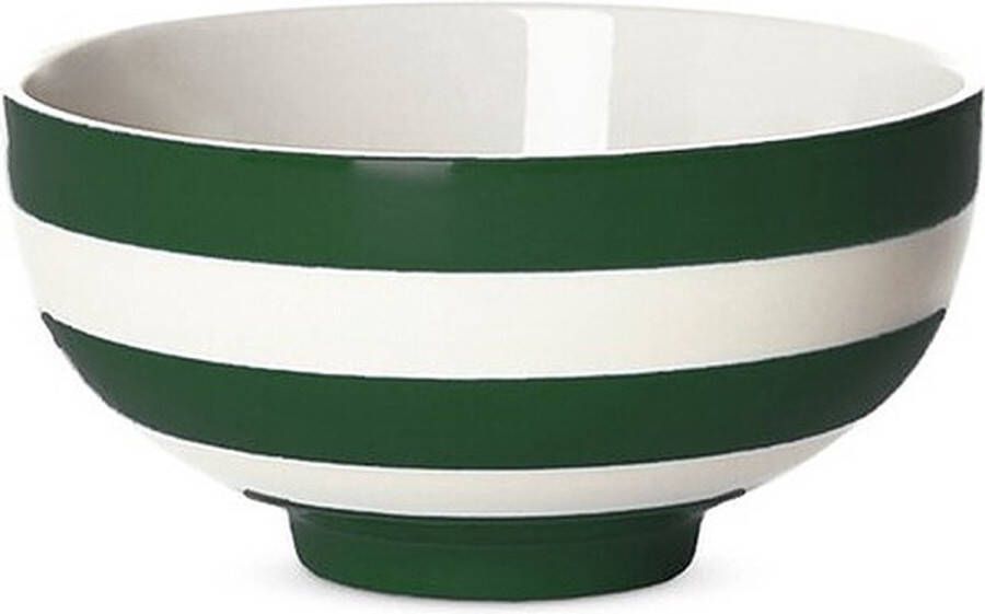 Cornishware Adder Green Soupbowl- Soepkom groen aardewerk strepen
