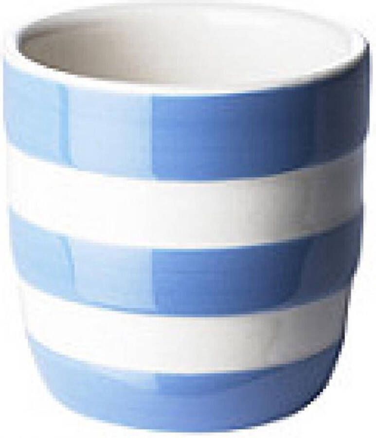 Cornishware Blue Straight Egg Cups rechte eierdopjes (set van 4) Cornishblue blauw wit gestreept