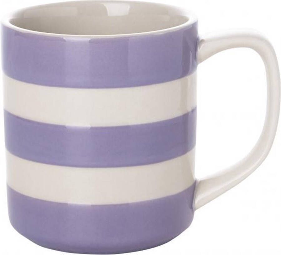 Cornishware Mugs Parma Violet 10oz 28cl (set van 4) lila mok strepen