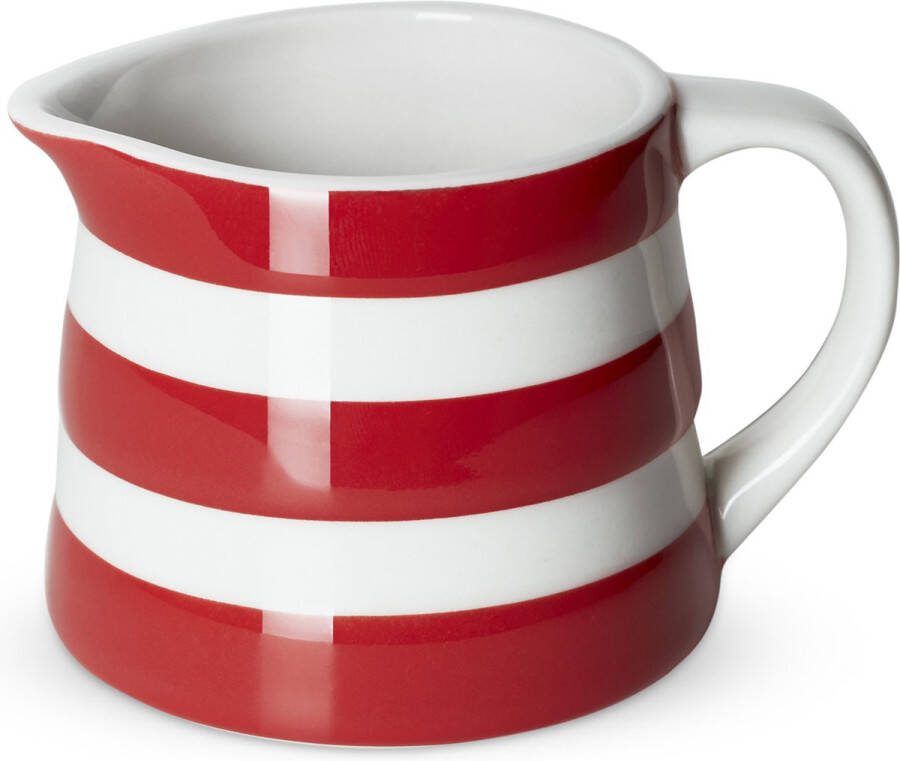 Cornishware Red melkkannetje XS 140ml 5 OZ rood wit gestreepte kleine kan