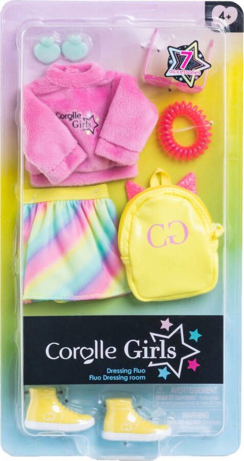 Corolle Girls Poppenkleertjes Fluo Set Dressing Room