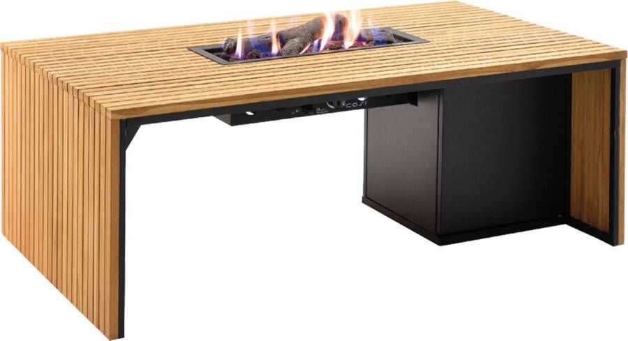 Cosi bridge vuurtafel 140x80 cm. Black Teak Incl. gratis glasset