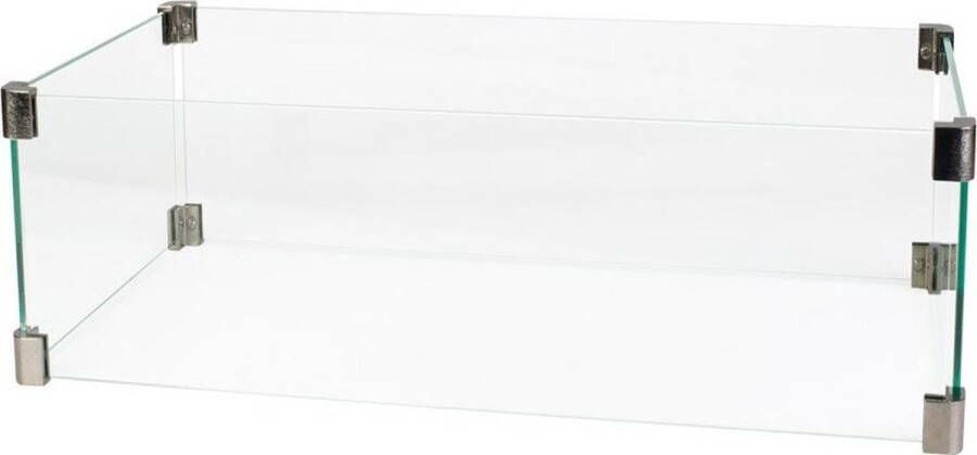 Cosi Fires Glasset Rechthoek Fires Roestvrij staal Transparant - Foto 2