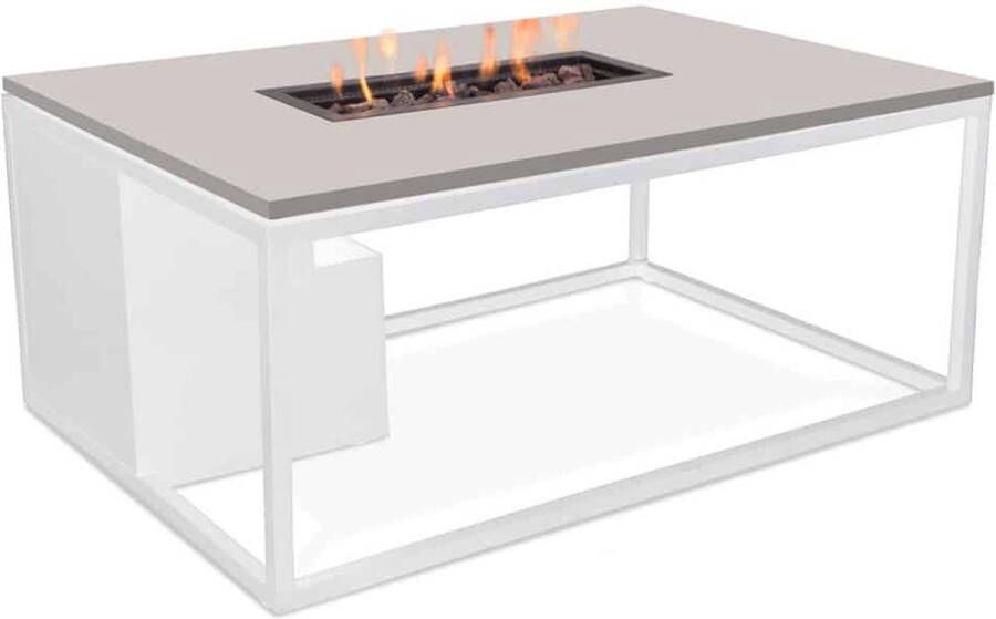 Cosi Fires Vuurtafel Cosiloft white grey (120cm) Vuurtafels Aluminium Grijs