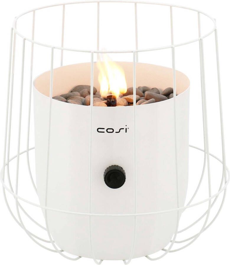 Cosi scoop Basket White Gaslantaarn Unieke sfeermaker Voor binnen en buiten Brand 5 tot 6 uur op een gascartouche