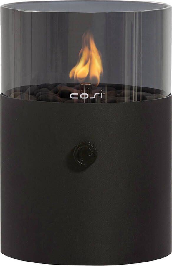Cosi scoop XL Black Smoked Gaslantaarn Unieke sfeermaker Voor binnen en buiten Brand 5 tot 6 uur op een gascartouche