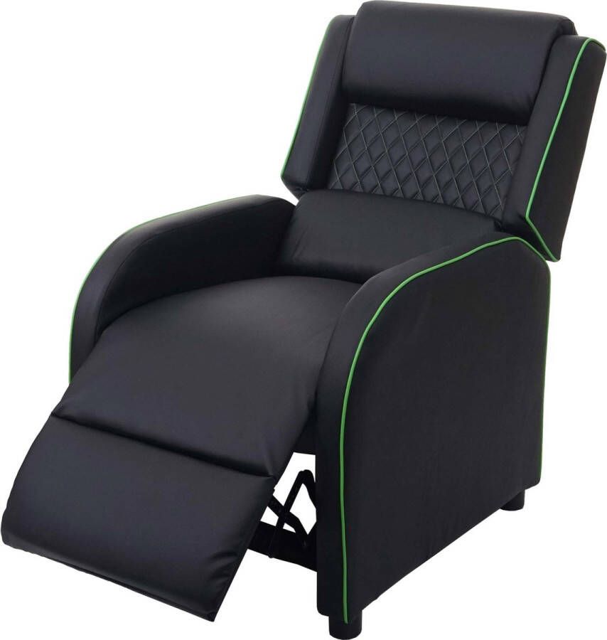 Cosmo Casa Relaxfauteuil Comfort en Modern Design Kunstleer Functioneel Zwart Groen