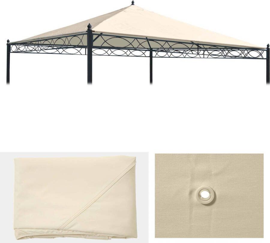 Cosmo Casa Vervangende bekleding voor het dak van Pergola Paviljoen Cadiz 3x3m Crème