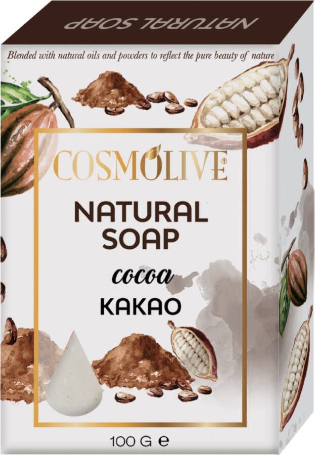Cosmolive Cacaoboter Natuurlijke Zeep (Zeepblok) 4 x 100 gr
