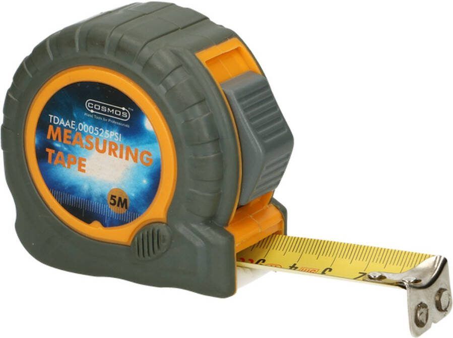 COSMOS meetlint rolmaat 5 m rolmeter met magnetische haak lengte 5 meter x 25mm per stuk