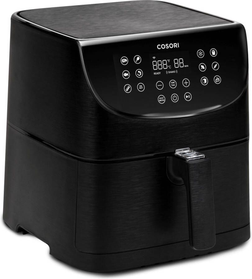 Cosori XL Airfryer Heteluchtfriteuse 5.5 liter Inclusief Spiezenrek en 5 Spiezen met App Connectie – Zwart