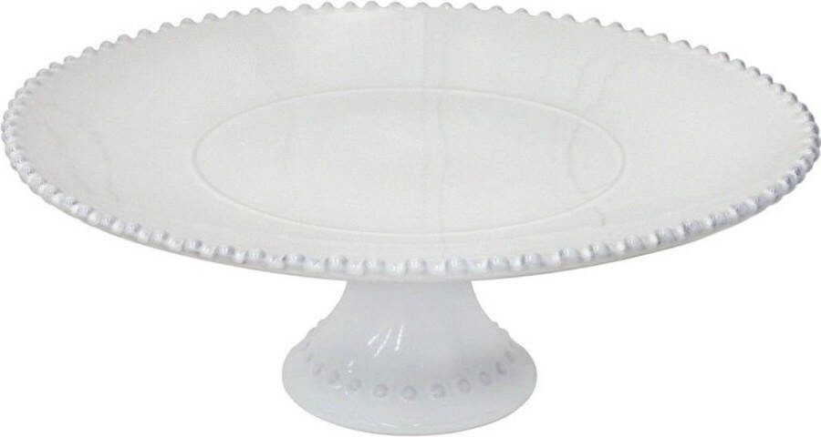 Costa Nova Casafina aardewerk taartplateau PEARL 34 cm Wit