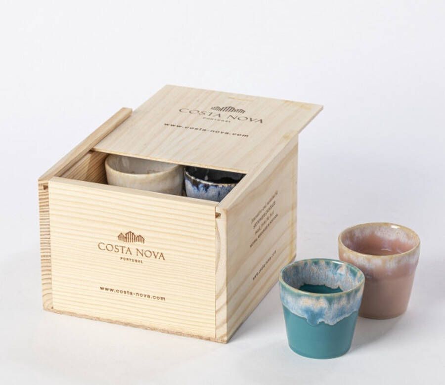Costa Nova Grespresso 8 espressokopjes 80ml in houten giftbox