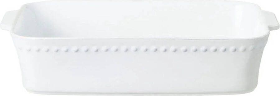 Costa Nova rechthoekige aardewerk ovenschaal 38 cm Pearl wit