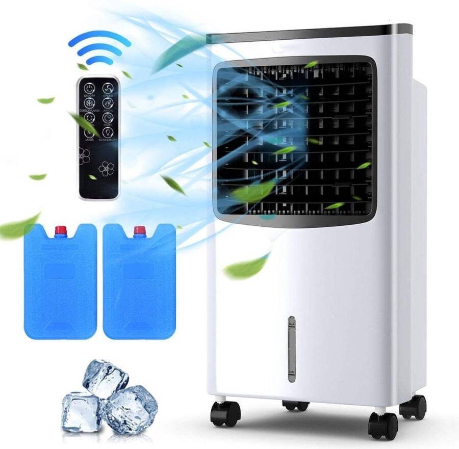Costway Mobiele Airco Zonder Afvoer Aircooler met Timer Mobiele Airco voor Slaapkamer met 3 snelheden- Wit