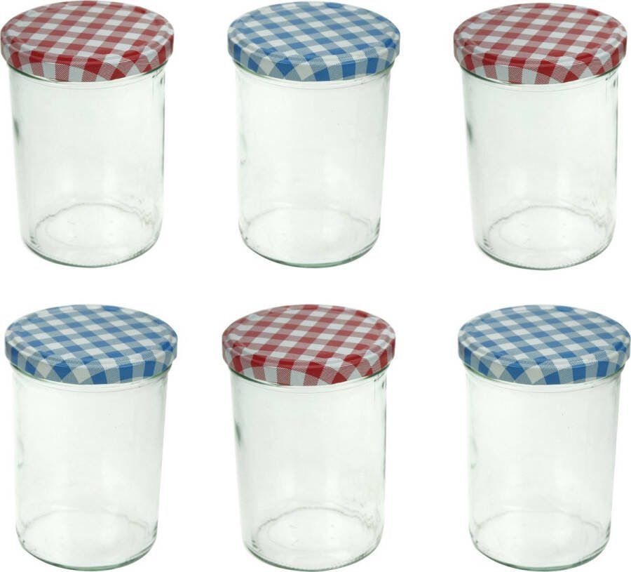Cosy&Trendy 12x stuks voorraadpotten inmaakpotten met schroefdop 440 ml? weckpotten conservenpotten