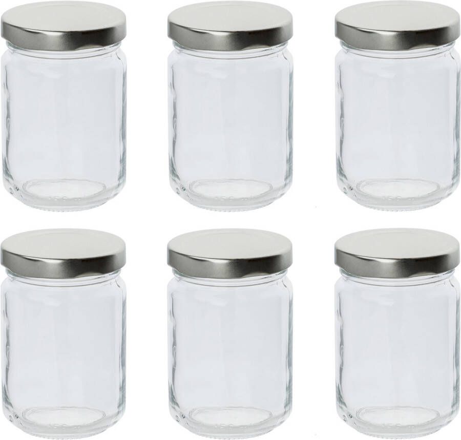 Cosy&Trendy 18x stuks voorraadpotten inmaakpotten met metalen schroefdop 156 ml? weckpotten conservenpotten