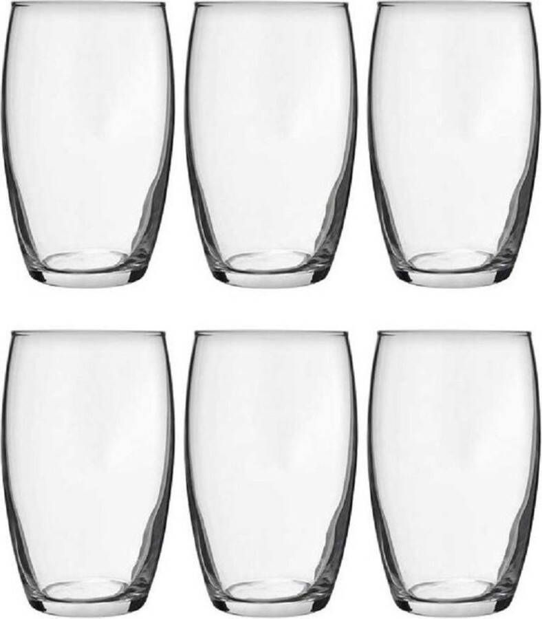 Cosy&Trendy 18x Tumbler waterglazen 360 ml Luxe drinkglazen Glas Glazen voor frisdrank water