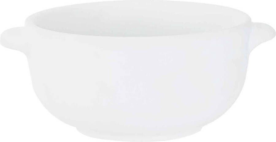 Cosy&Trendy 1x Witte soepkommen van porselein 10 cm rond Keuken kookbenodigdheden Servies Soep serveren Soepbekers soepkommen 1 stuks