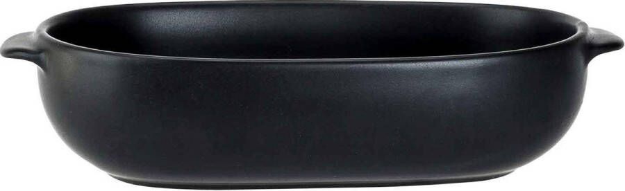 Cosy&Trendy 1x Zwarte ovenschalen 18 5 x 11 5 x 5 cm Ovaal Klassieke braadsledes Ovenschotel schalen Bakvorm braadslede