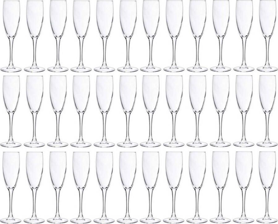 Cosy&Trendy 36x Champagneglazen flutes 190 ml 19 cl Champagne glazen Champagne drinken Champagneglazen van glas