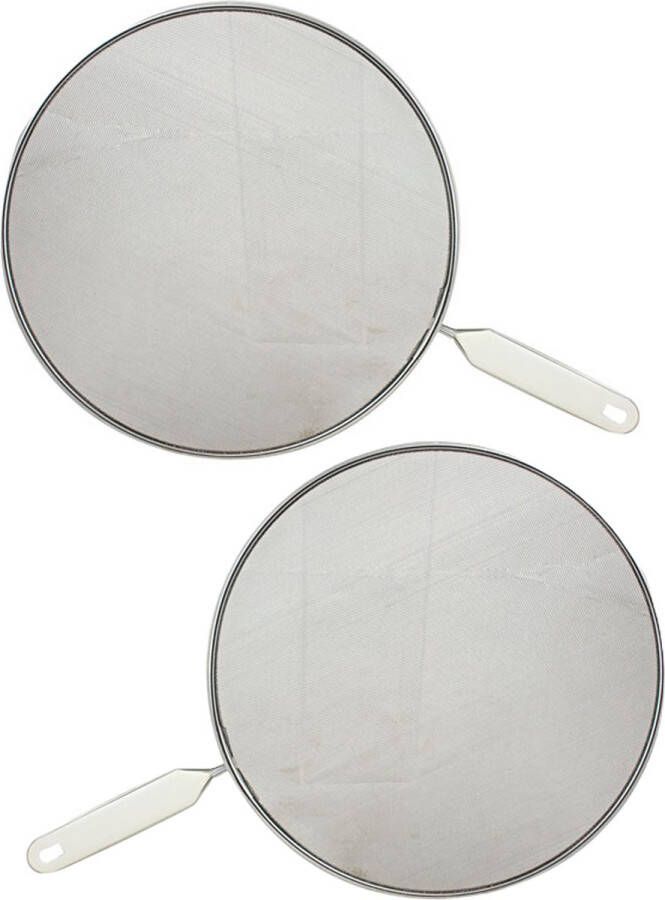 Cosy&Trendy Antispatdeksel 2x zilver RVS D29cm