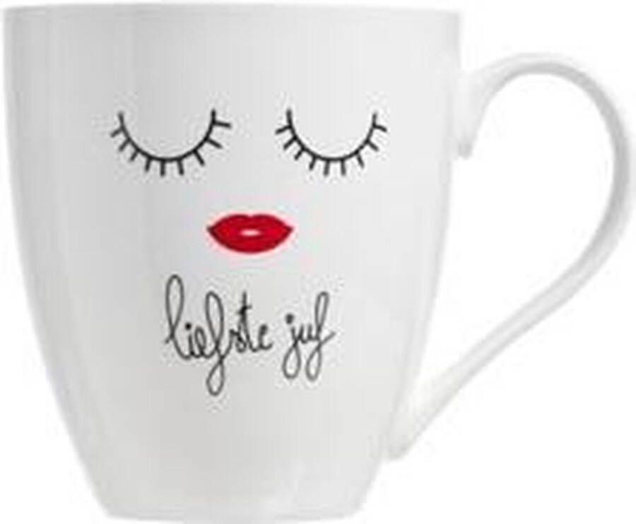 Cosy&Trendy BEKER | LIEFSTE JUF | WIT | 55CL | D10.5XH11.5CM