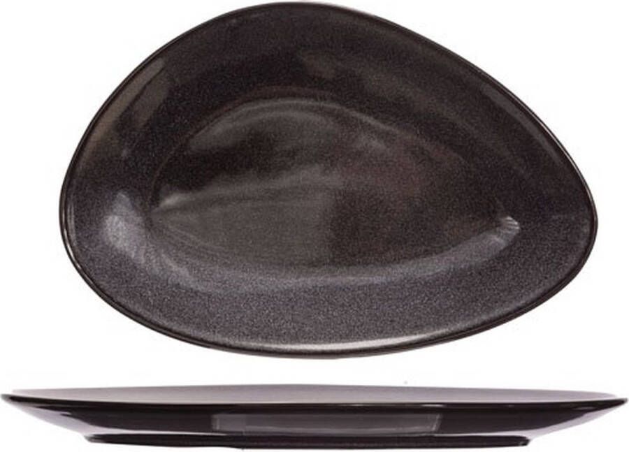 Cosy & Trendy For Professionals A-Black Granite Diner Bord Zwart 33x22 5cm Porselein (set van 6)