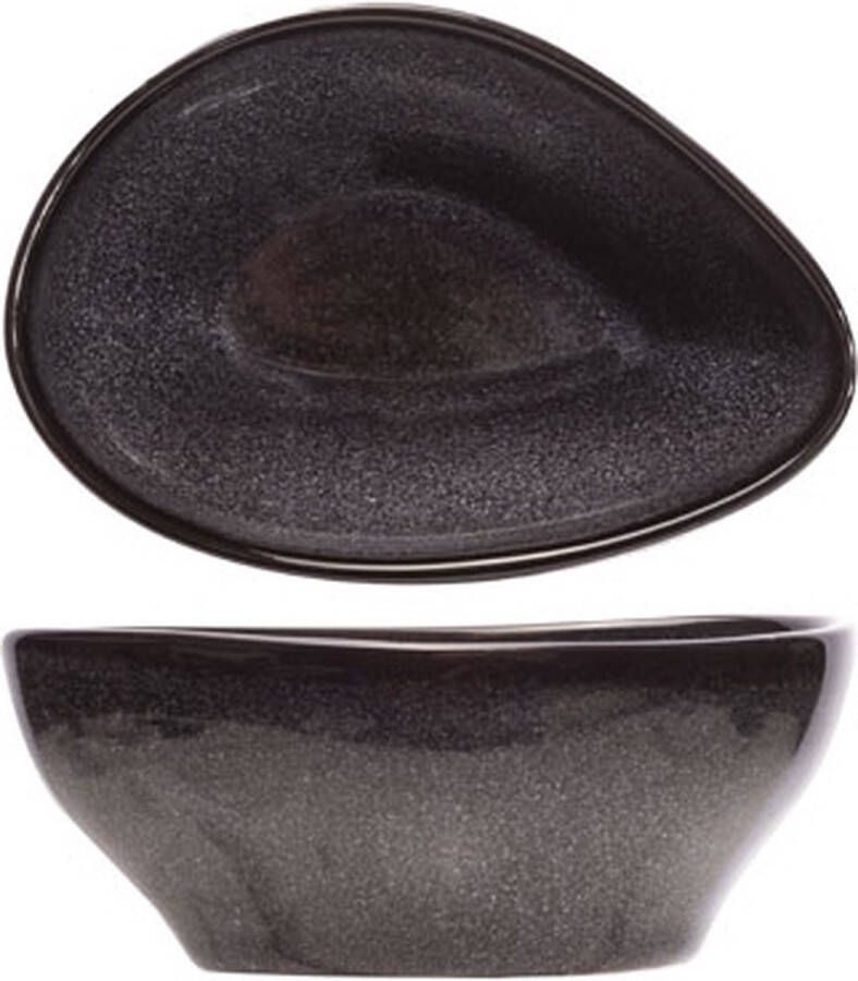 Cosy&Trendy Black Granite Schaaltje 14x10 5xh6cmdriehoekig