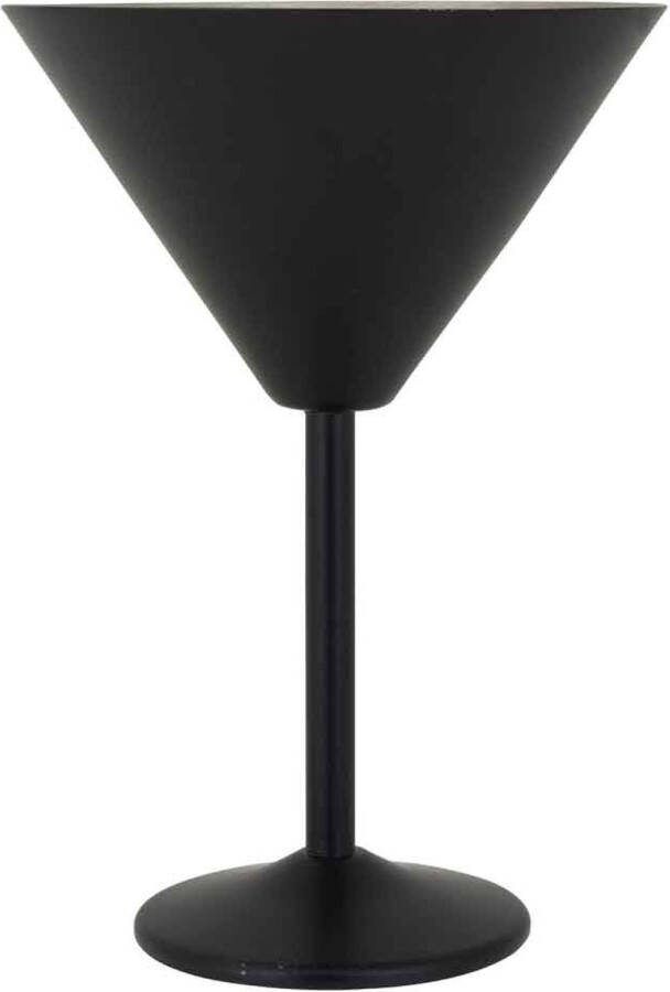 Cosy&Trendy Black Martini Glass 35cl D12 5xh18cmblack Outside Inox Mat Inside