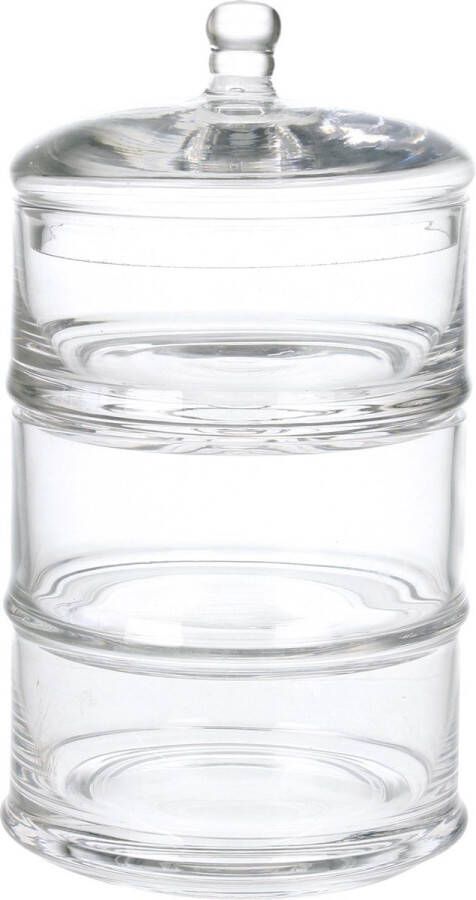 Cosy&Trendy Cosy & Trendy Bonbonniere Glas Ø 12 cm x 22.4 cm 3-Laags