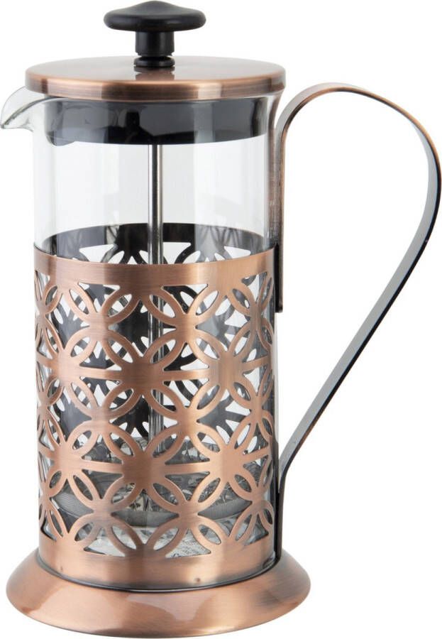 Shoppartners French press koffie thee maker cafetiere koperkleurig 350 ml Cafetiere