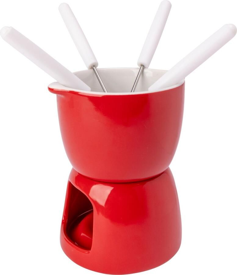 Cosy&Trendy Chocolade Fondue Porselein Ø 11 5cm Rood