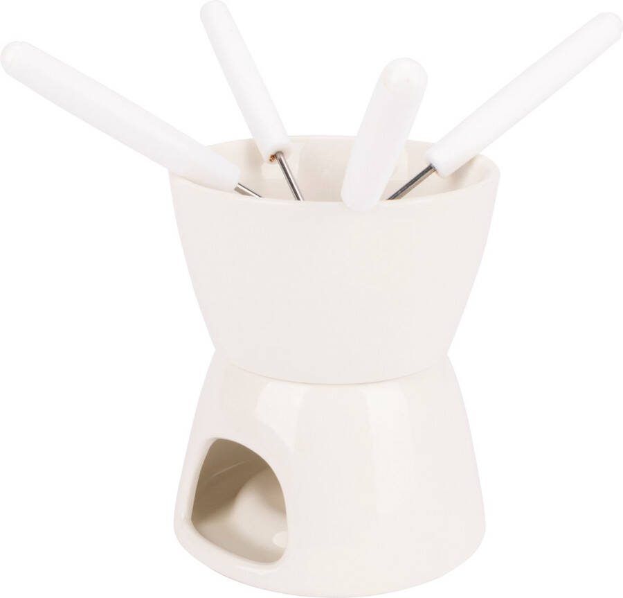 Cosy&Trendy Chocolade Fondue Porselein Ø 11 5cm -Wit