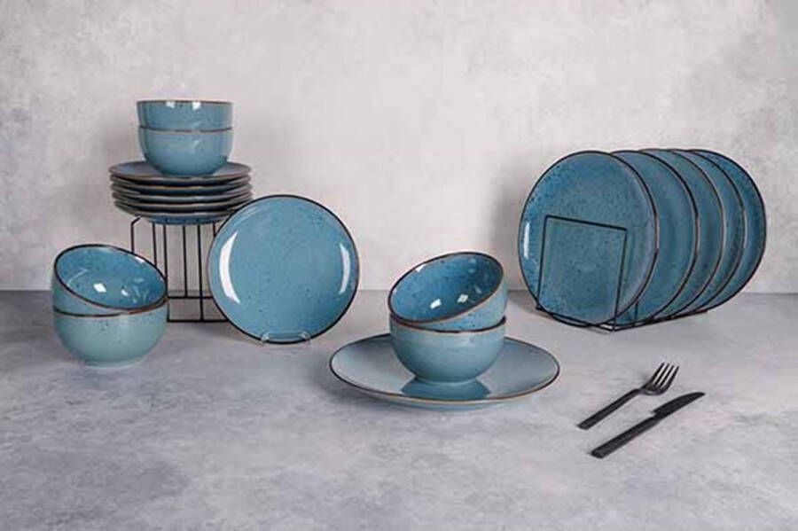 Cosy&Trendy Cosy & Trendy Corfu Servies Set 18-delig Blauw